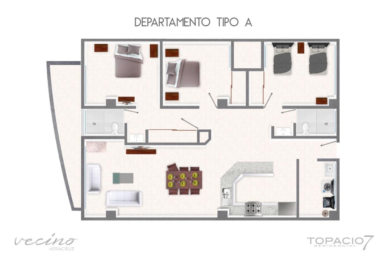 Topacio7 Residencial Бока-дель-Ріо Екстер'єр фото